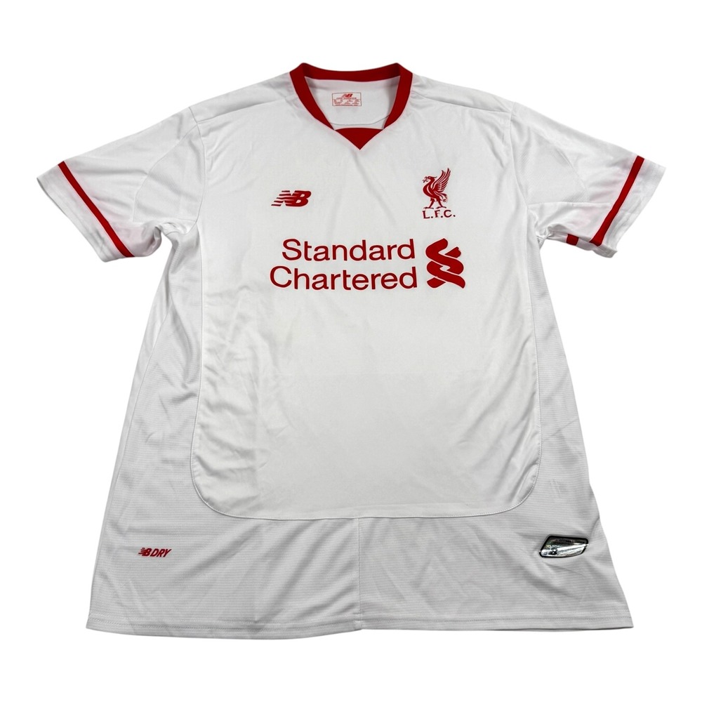 2014-15 Liverpool Away Jersey Mens XL Soccer New Balance Balotelli 45 White
